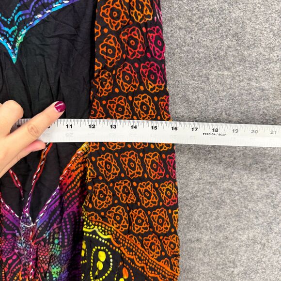 Unbranded Top Women One Size Black Geometric Open Front Sleeveless Wide Strap - Picture 3 of 4